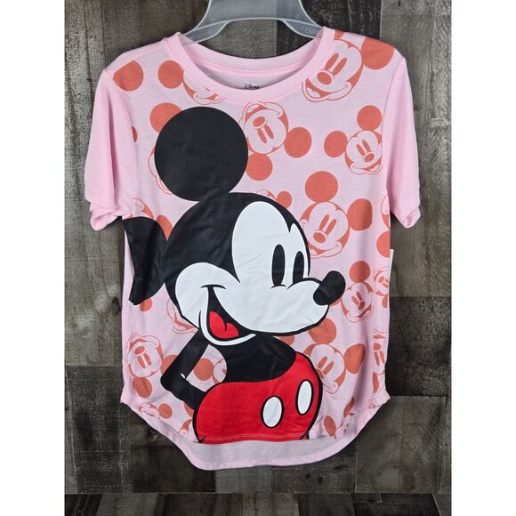 junior Girls Disney Mickey Sleep Shirt Size Med 7-9 NWT - Picture 3 of 6